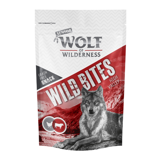 Wolf of Wilderness Snack - Wild Bites Senior 180 g - High Valley - Beef & Chicken