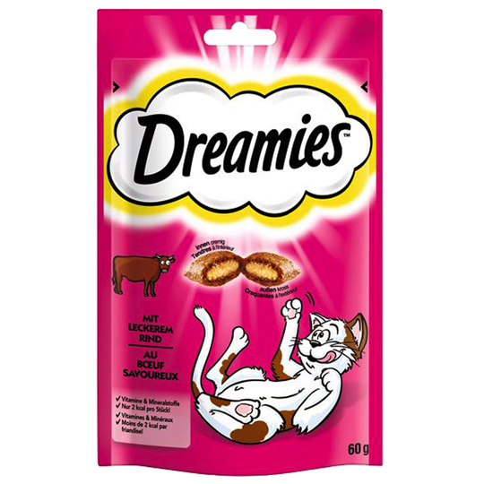 Dreamies Cat Treats 60 g - Ekonomipack: Nötkött (6 x 60 g)