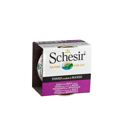 Schesir Adult Tonfisk & Biff i Gelé 85 g