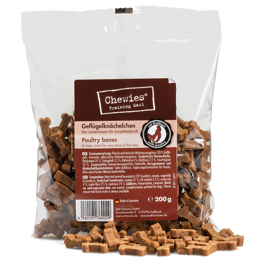 Chewies Bones belöningsgodis (halvfuktigt) - Ekonomipack: Fågel, 4 x 200 g
