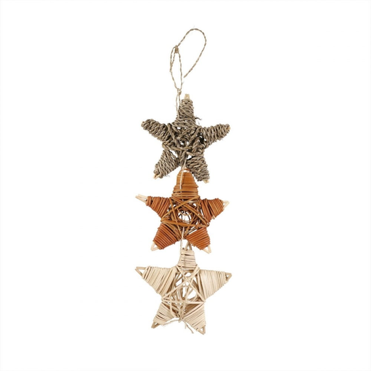 Rosewood Woven Star Trio Julleksak till Smådjur