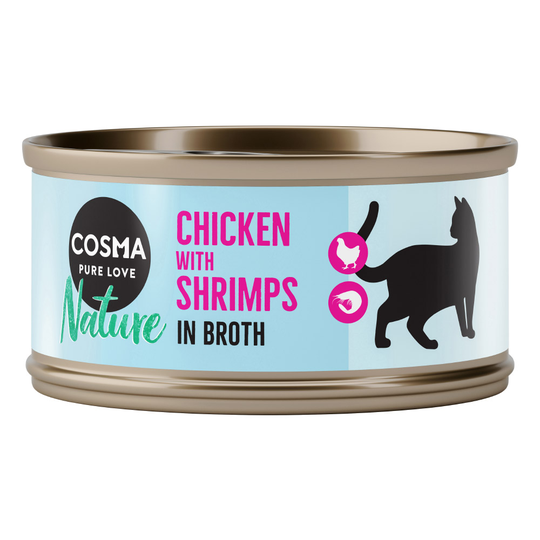Cosma Nature 24 x 70 g till kanonpris! - Kycklingbröst & räkor