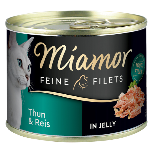 Ekonomipack: Miamor Fine Filets 12 x 185 g - Tonfisk & ris i gelé