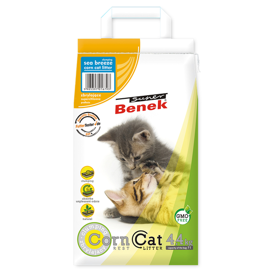 Provpack: 7 l Super Benek kattsand - Corn Cat Ocean Breeze