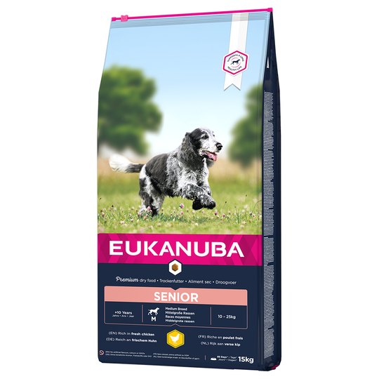 Eukanuba Caring Senior Medium Breed Chicken - 15 kg