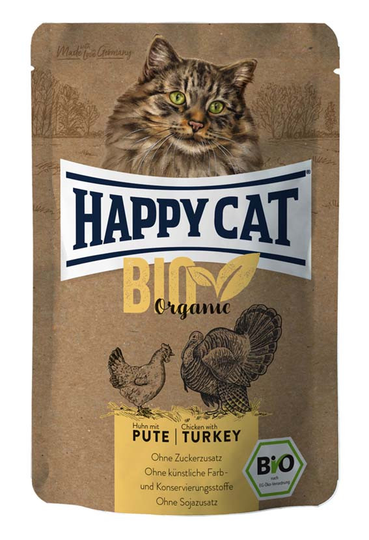 Bio Organic Kyckling & Kalkon, våtfoder katt - 12 st x 85 g