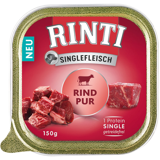 Ekonomipack: RINTI Single Pure 20 x 150 g - Nötkött pur