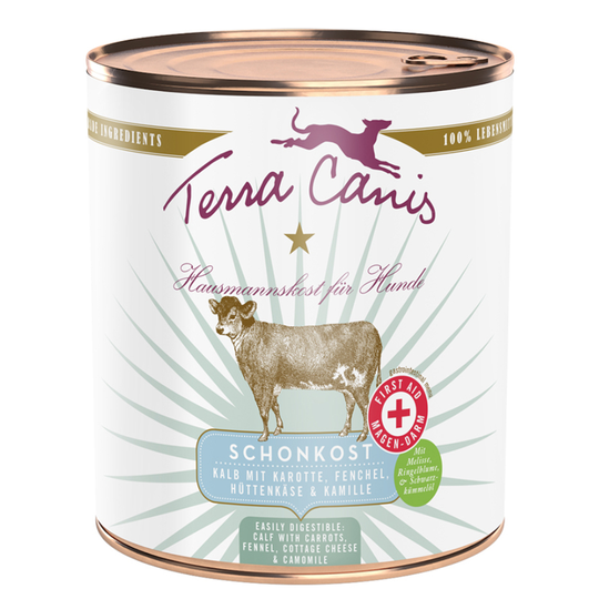 Ekonomipack: Terra Canis First Aid 12 x 800 g - Kalv med morötter, fänkål, keso & kamomill