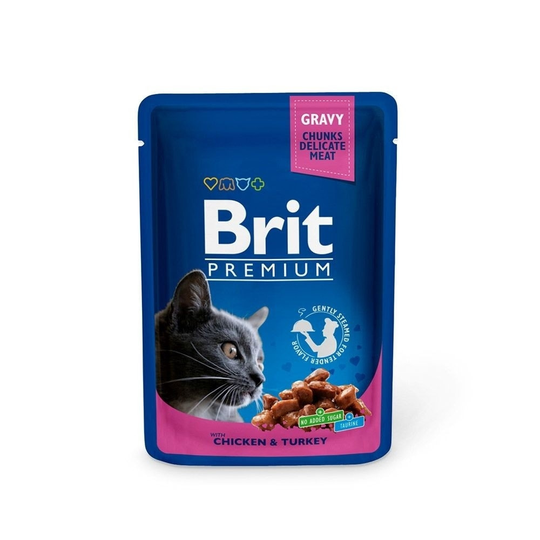 Brit Premium Chicken & Turkey Chunks in gravy 100 g