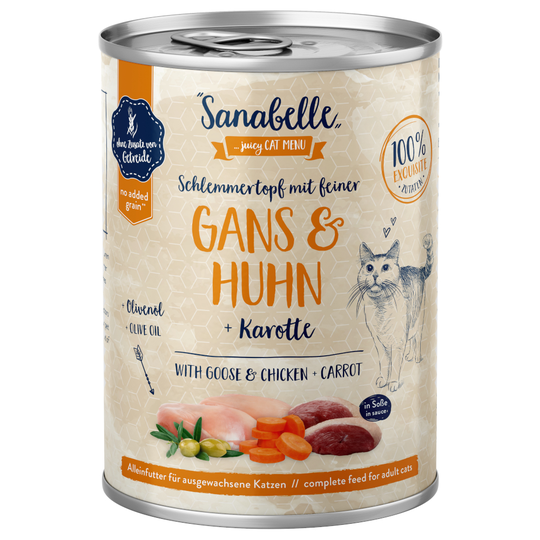 Ekonomipack: Sanabelle All Meat 24 x 380 g - Gås & kyckling