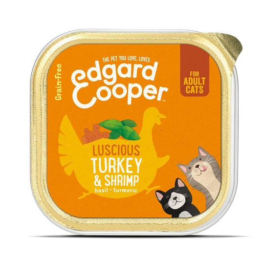 Edgard&Cooper Cat Kalkon & Räka 85 g