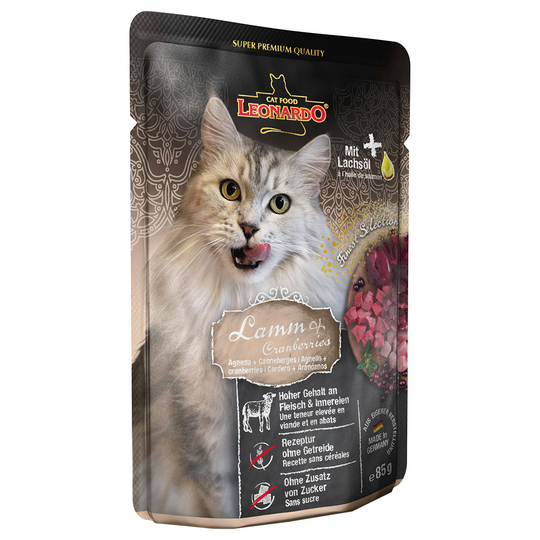 Ekonomipack: Leonardo Finest Selection Pouch 32 x 85 g Lamb & Cranberries