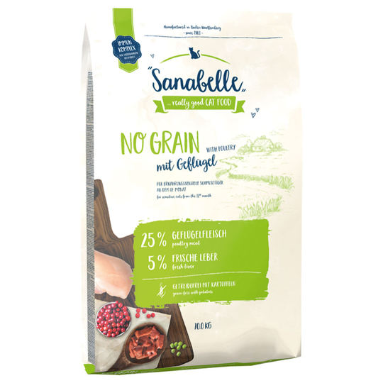 Ekonomipack: Sanabelle torrfoder 2 x 10 kg - No Grain (2 x 10 kg)