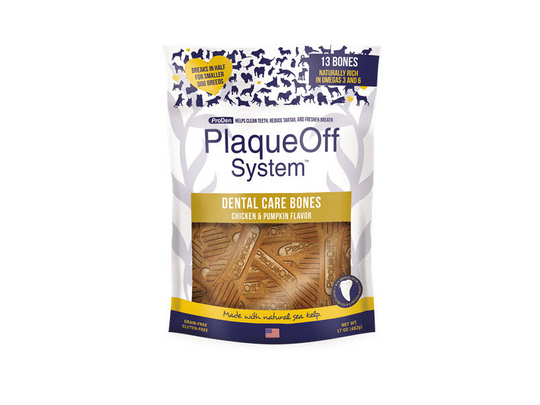 SwedenCare - PlaqueOff® Dental Care Bones - Chicken & Pumpkin Flavour 485g