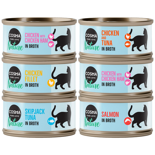 Cosma Nature 24 x 70 g till kanonpris! - Mix I (6 sorter)