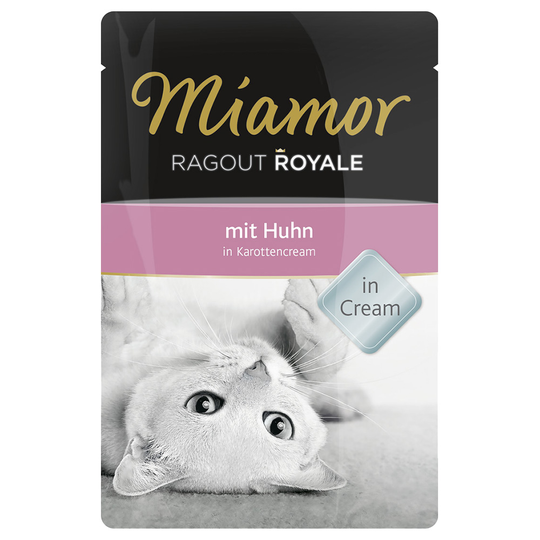 Blandpack: Miamor Ragout Royale 12 x 100 g - Multi-Mix Cream (Lax, Kalv, Anka & kyckling)