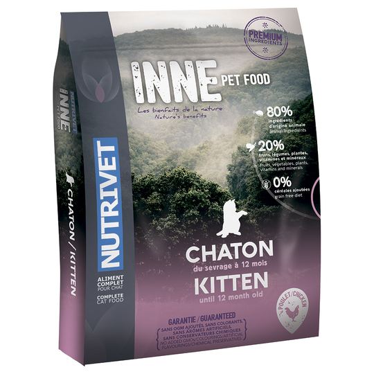 Ekonomipack: 2 x 6 kg Nutrivet Inne Cat - Kitten