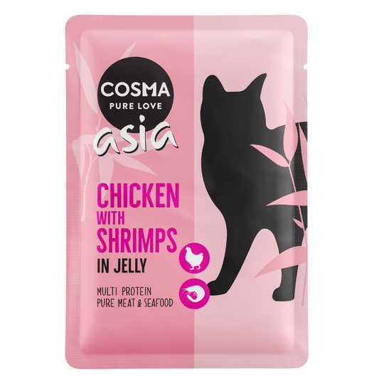 Prova på pris: 6 x 100 g Cosma Original och Cosma Asia - Asia Kyckling & räkor
