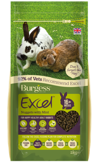 Excel Mynta Kaninfoder för Vuxna Kaniner - 4 kg