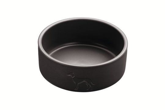 Osby Mat/vattenskål i Keramik - Antracit 350 ml