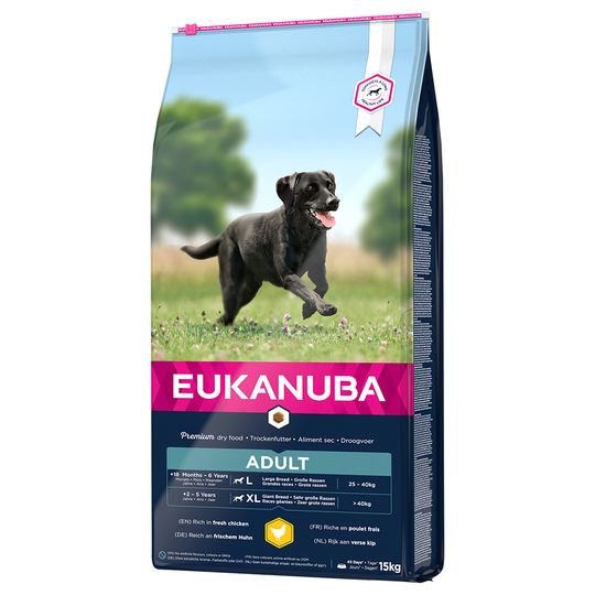 2 x 15 kg Eukanuba torrfoder till sparpris! - Adult Large Breed Chicken