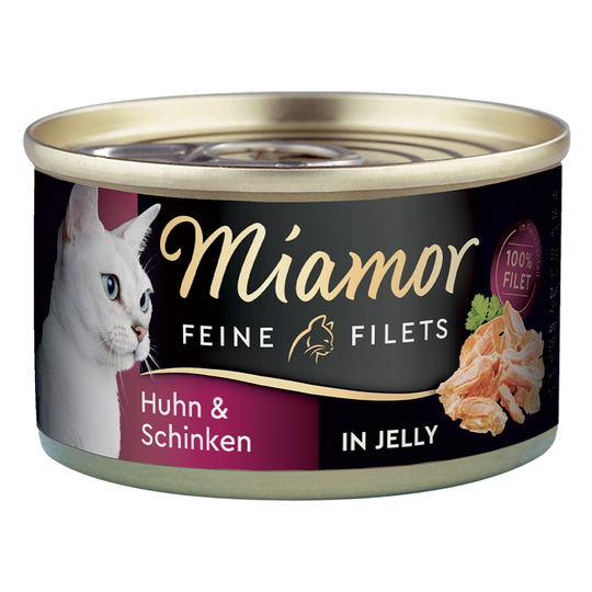 Miamor Fine Filets 6 x 100 g - Kyckling & skinka i gelé