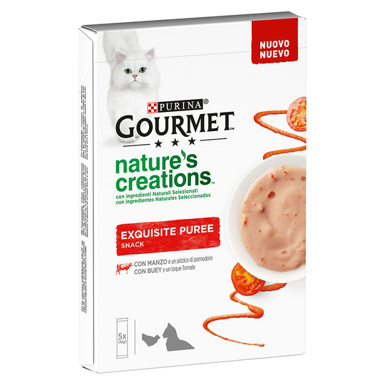 4 + 1 på köpet! Gourmet Nature's Creations Snack 5 x 10 g - Beef & Tomato