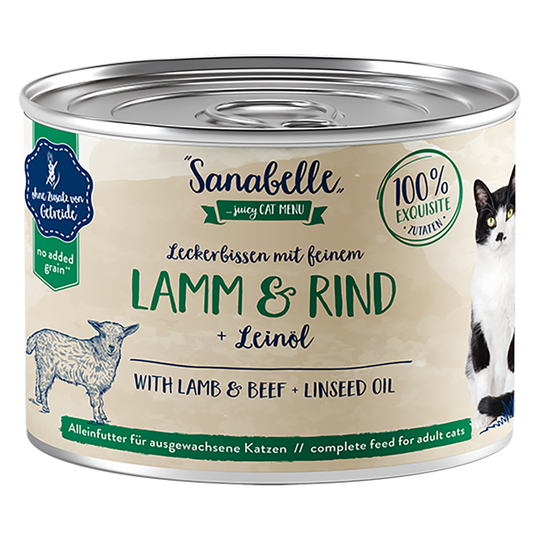 Ekonomipack: Sanabelle All Meat 12 x 195 g - Lamm & nötkött