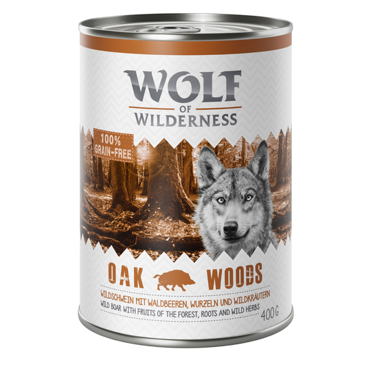 Wolf of Wilderness 6 x 400 g - Oak Woods - Wild Boar