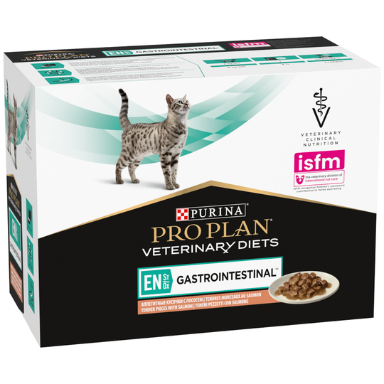 Purina Pro Plan Veterinary Diets Feline EN ST/OX Gastrointestinal Salmon - 10 x 85 g