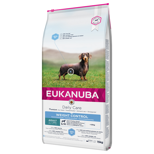 2 x 15 kg Eukanuba torrfoder till sparpris! - Daily Care Weight Control Small/Medium Adult
