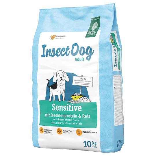 8 + 2 kg på köpet! 10 kg Green Petfood - InsectDog Sensitive