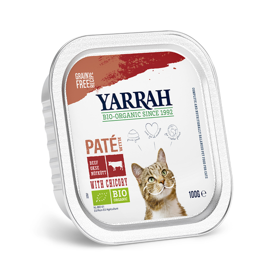 Ekonomipack: Yarrah Organic 24 x 100 g - Blandpack II: Paté - Eko-kyckling & eko-kalkon + Eko-nötkött