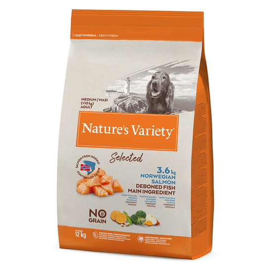Nature's Variety Selected Medium Adult Norwegian Salmon - Ekonomipack: 2 x 12 kg