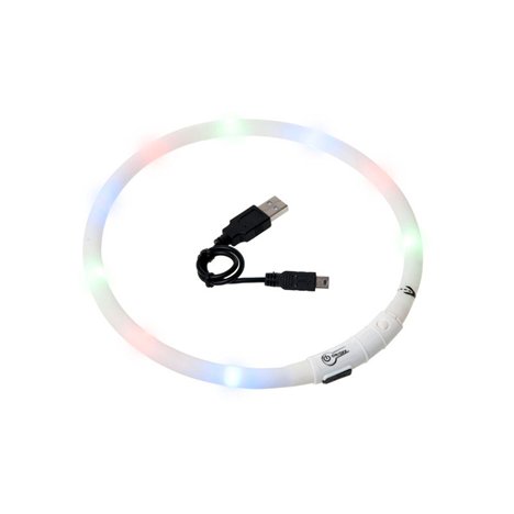 Blinkande hundljus slinga - Unisize - Vit