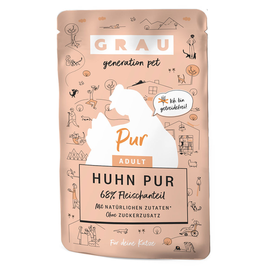 Ekonomipack: GRAU Gourmet Happen 32 x 125 g - Kyckling pur