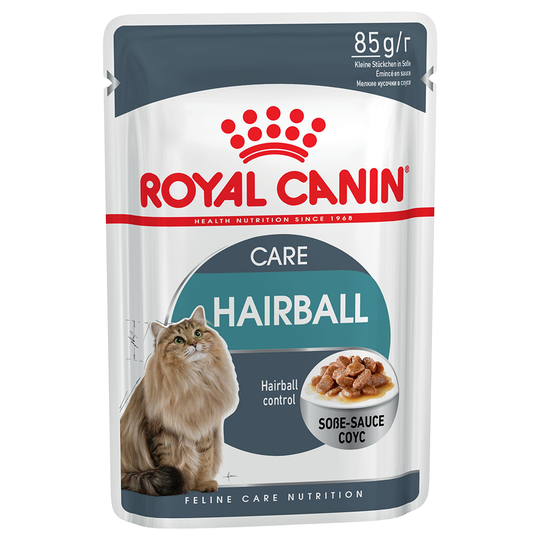 36 + 12 på köpet! 48 x 85 g Royal Canin våtfoder katt - Hairball Care i sås