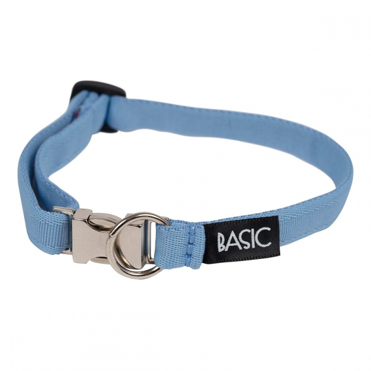 Basic Sweet Valphalsband med metalllås 20-30cm (Blå)