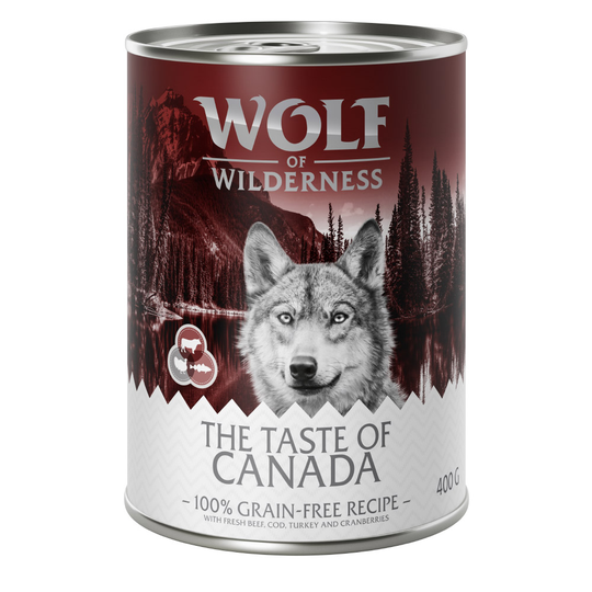 Ekonomipack: Wolf of Wilderness The Taste Of 24 x 400 g - The Taste Of Canada