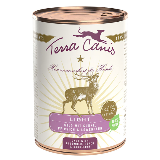 Terra Canis Light 6 x 400 g Vilt med gurka, persika och maskros