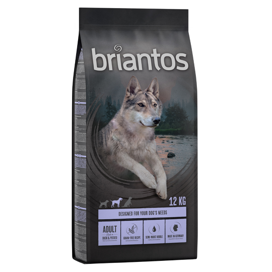 12/14 kg Briantos torrfoder till specialpris! - Grain Free Anka & potatis 12 kg