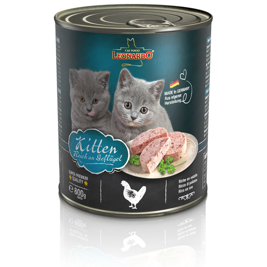 Ekonomipack: Leonardo 24 x 800 g Kitten Poultry