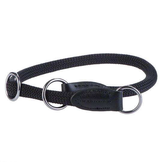 HUNTER Freestyle halsband halvstryp, svart - Storlek 50: justerbart till max. 50 cm, Ø 10 mm