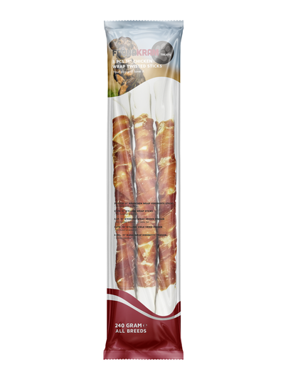 FAUNAKRAM Tuggben med kycklingwrap - 3 pack - 240g