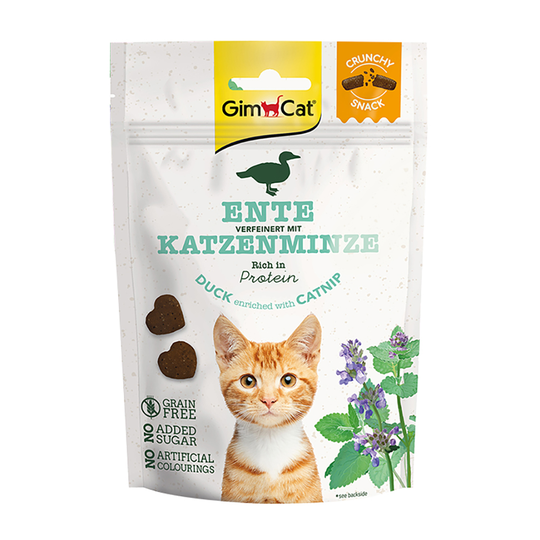 GimCat Crunchy Snacks - Ekonomipack: 3 x 50 g Anka med kattmynta