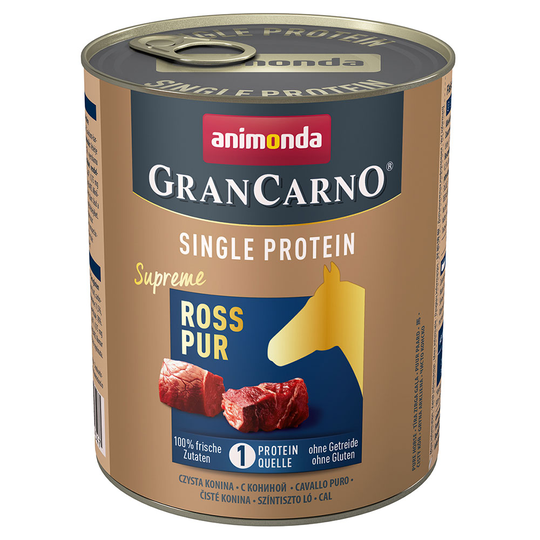 Animonda GranCarno Adult Single Protein Supreme 24 x 800 g - Häst Pur