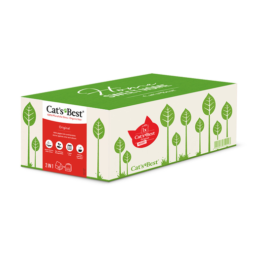 Cat's Best Original kattströ med katthus - 10 l (ca 4,3 kg) + katthus