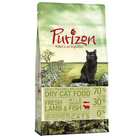 Blandat provpack Purizon Adult 2 x 400 g Lamb & Fish och Wild Boar & Chicken