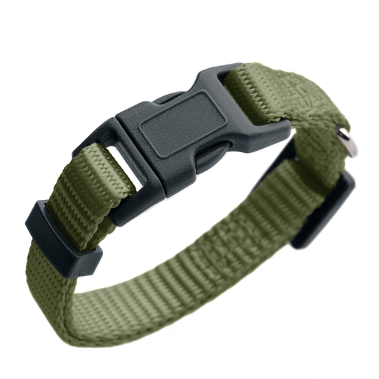 HUNTER London halsband, olivgrönt - Vario Basic stl. S: 24-36 cm halsomfång, B 10 mm