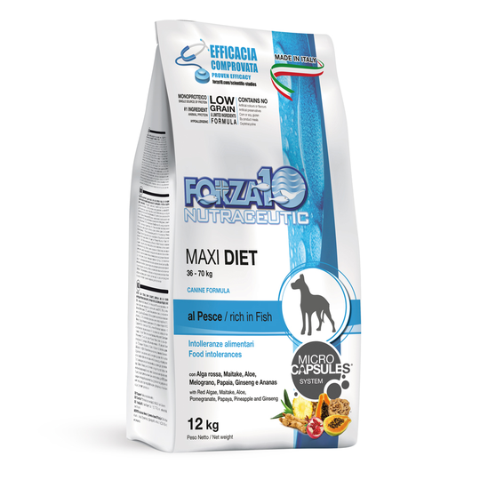 Ekonomipack: 2 / 3 påsar Forza 10 hundfoder till lågpris! - Maxi Diet med fisk (2 x 12 kg)